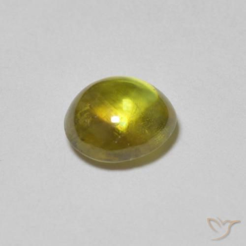 Esfena verde quente Natural 1.13ct, oval, Transparente