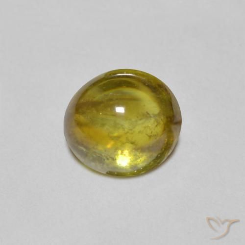 1.23ct Natural verde quente Esfena, oval, Transparente