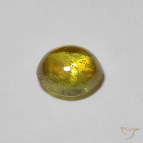 Esfena verde quente Natural 1.23ct, oval, Transparente