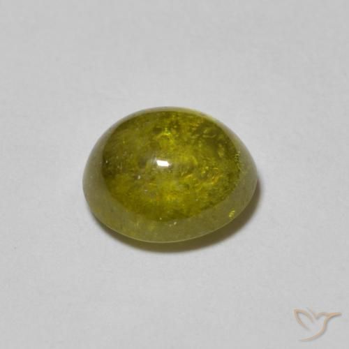 Esfena verde quente Natural 1.54ct, oval, Translúcido