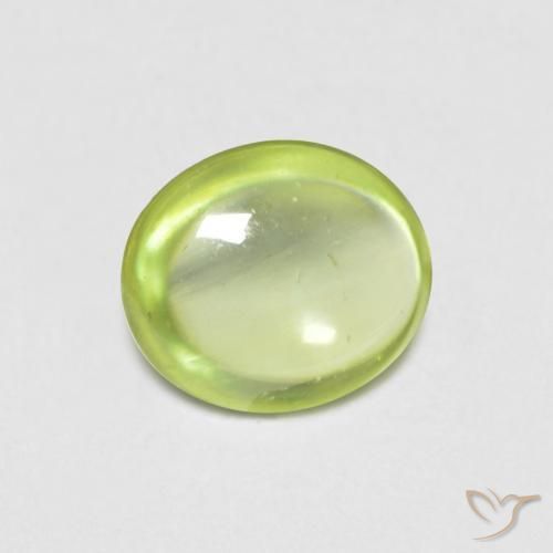0.63ct Natural Verde claro Esfena, oval, Transparente