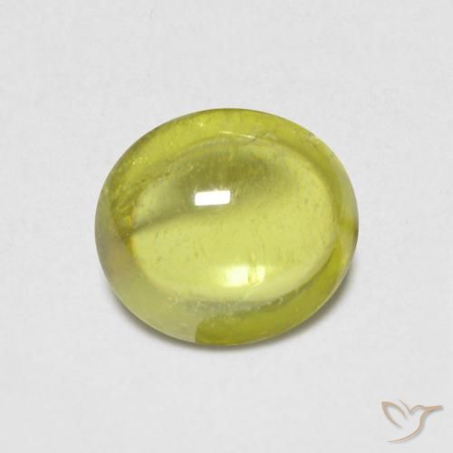 0.82ct Natural Limão amarelo Esfena, oval, Transparente