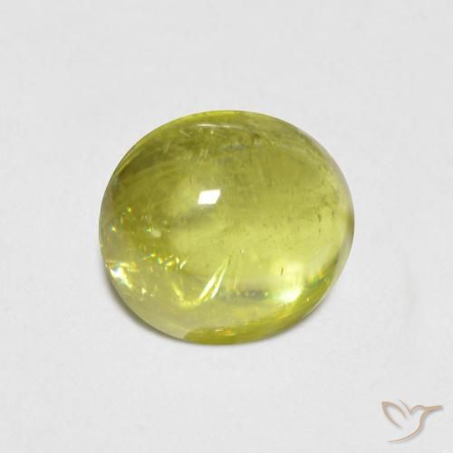 Esfena amarelo médio Natural 1.57ct, oval, Transparente