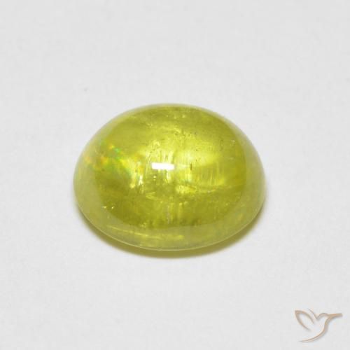 Esfena amarelo médio Natural 1.57ct, oval, Transparente
