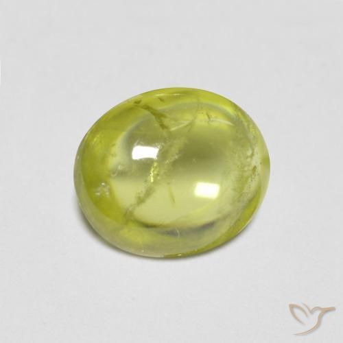 2.76ct Natural amarelo médio Esfena, oval, Transparente