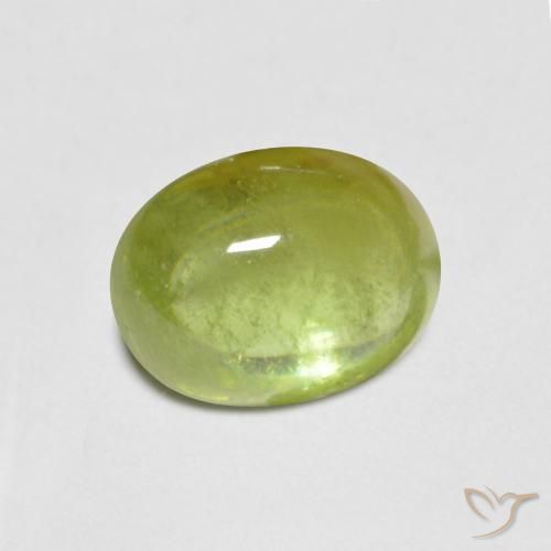 Esfena Verde claro Natural 1.43ct, oval, Transparente