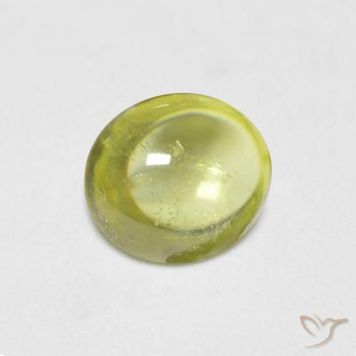 Esfena Verde limão Natural 0.75ct, oval, Transparente