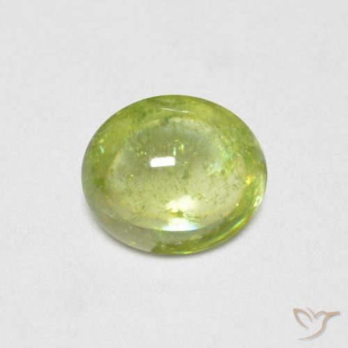 0.70ct Natural Verde claro Esfena, oval, Transparente