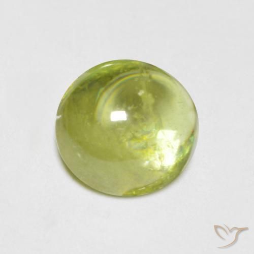 Esfena Verde oliva Natural 1.58ct, oval, Transparente