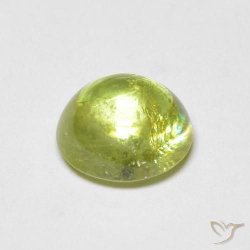 Esfena Verde oliva Natural 1.58ct, oval, Transparente