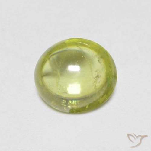 0.97ct Natural Verde amarelado Esfena, oval, Transparente