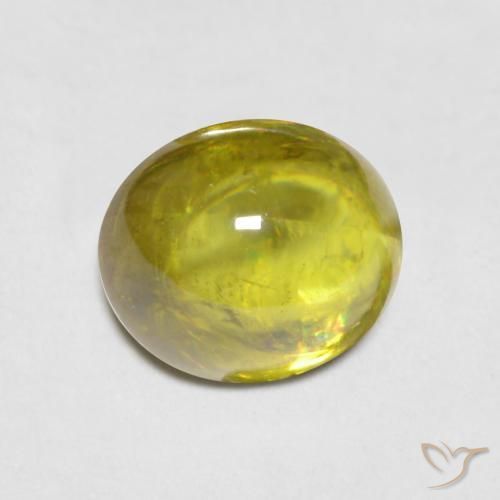 Esfena Verde médio Natural 1.78ct, oval, Transparente