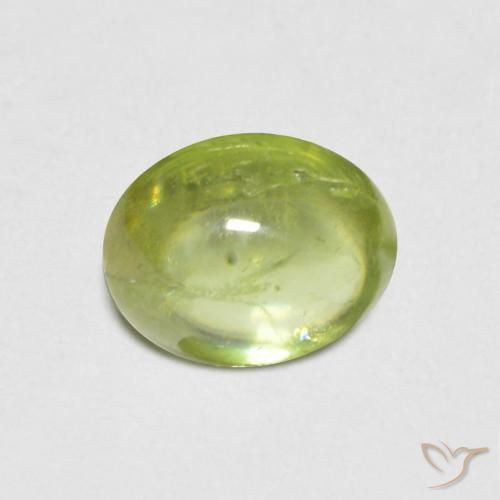Esfena Verde claro Natural 1.12ct, oval, Transparente