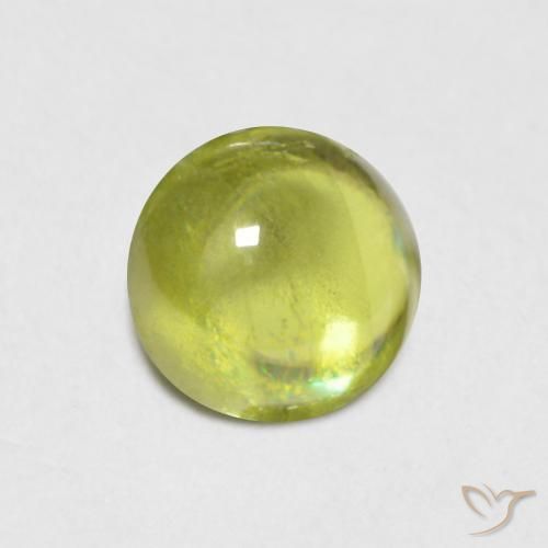 Esfena Verde Floresta Quente Natural 0.85ct, Redondo, Transparente