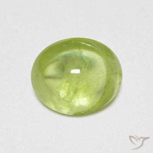 1.33ct Natural Verde amarelado Esfena, oval, Transparente