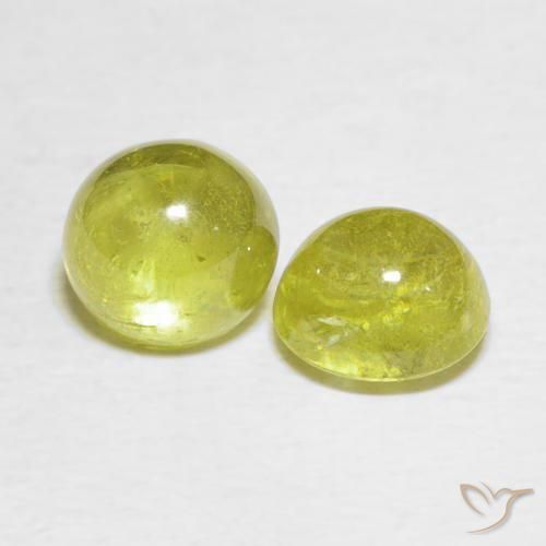 Pedras preciosas de Esfena Pineapple yellow natural de 3.07 ct, oval, Transparente
