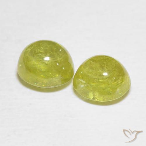 Pedras preciosas de Esfena Pineapple yellow natural de 3.07 ct, oval, Transparente