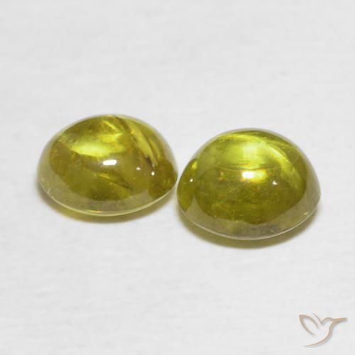 Pedras preciosas de Esfena Amarelo acastanhado natural de 2.64 ct, oval, Transparente