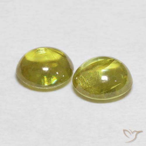 Pedras preciosas de Esfena Amarelo acastanhado natural de 2.18 ct, oval, Transparente