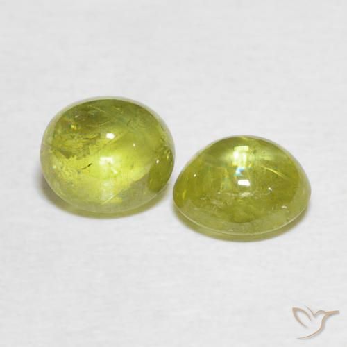 Pedras preciosas de Esfena Pineapple yellow natural de 1.98 ct, oval, Transparente