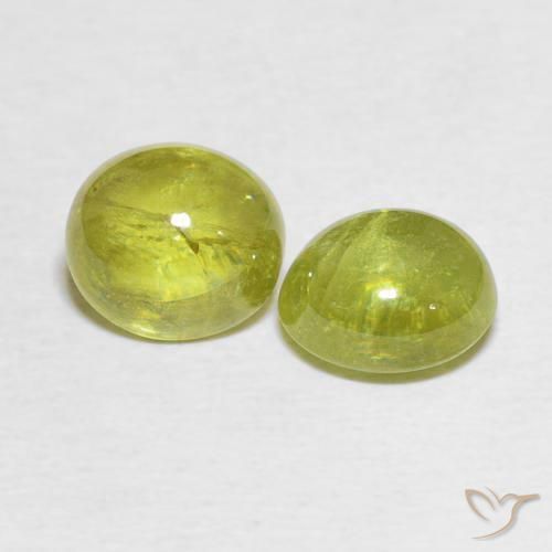 Pedras preciosas de Esfena Milho amarelo natural de 3.78 ct, oval, Transparente