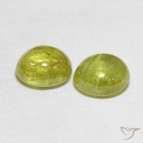Pedras preciosas de Esfena Milho amarelo natural de 3.78 ct, oval, Transparente