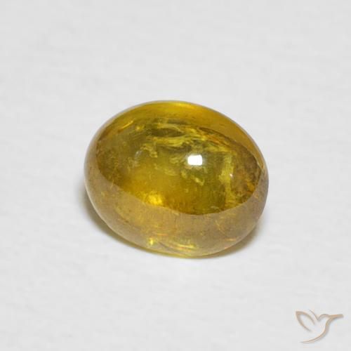 Esfena Amarelo acastanhado Natural 1.02ct, oval, Transparente