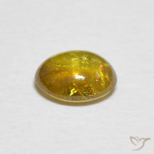Esfena Amarelo acastanhado Natural 1.02ct, oval, Transparente