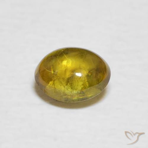 0.39ct Natural Amarelo Terroso Esfena, oval, Transparente