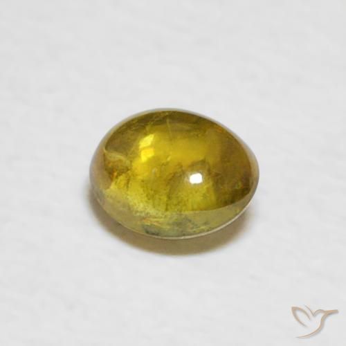 Esfena Amarelo Terroso Natural 0.39ct, oval, Transparente