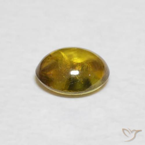 Esfena Amarelo Terroso Natural 0.39ct, oval, Transparente