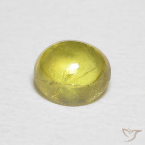 0.81ct Natural amarelo médio Esfena, oval, Transparente