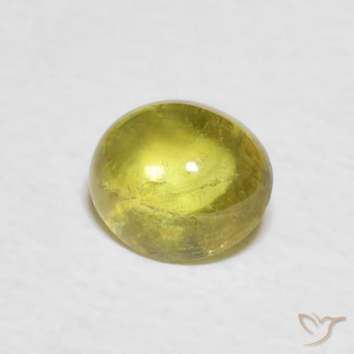 Esfena amarelo médio Natural 0.81ct, oval, Transparente