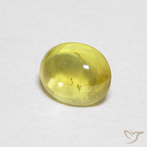 Esfena Amarelo cibernético Natural 0.89ct, oval, Transparente