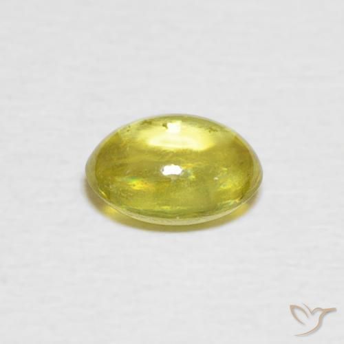 Esfena Amarelo cibernético Natural 0.89ct, oval, Transparente