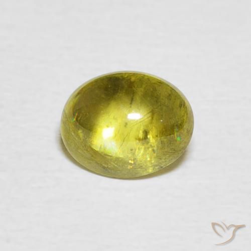 1.28ct Natural Limão amarelo Esfena, oval, Transparente