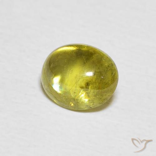 Esfena Limão amarelo Natural 1.28ct, oval, Transparente