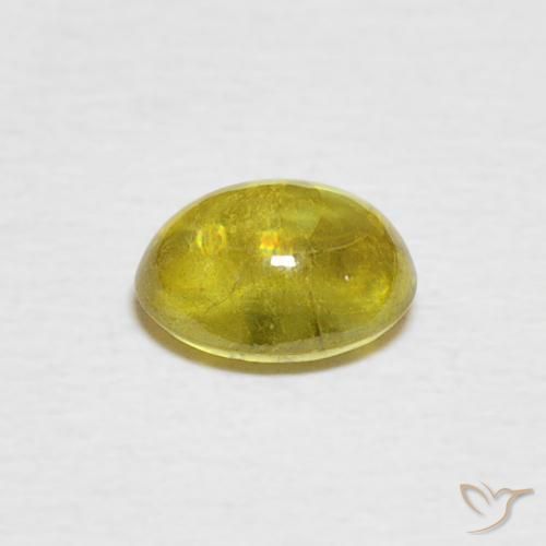 Esfena Amarelo acastanhado Natural 0.96ct, oval, Transparente