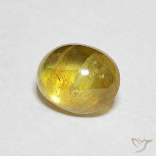 Esfena Amarelo acastanhado Natural 1.58ct, oval, Transparente