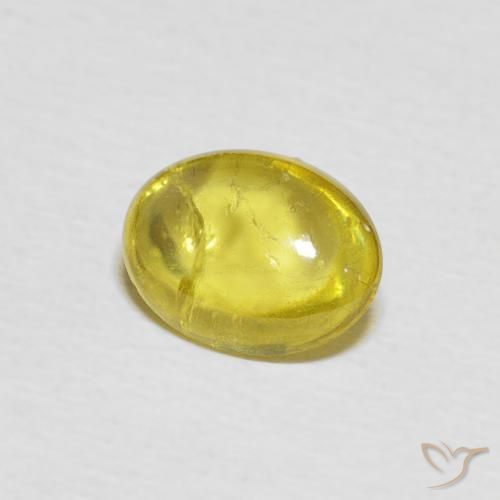 Esfena Amarelo claro mel Natural 1.34ct, oval, Transparente