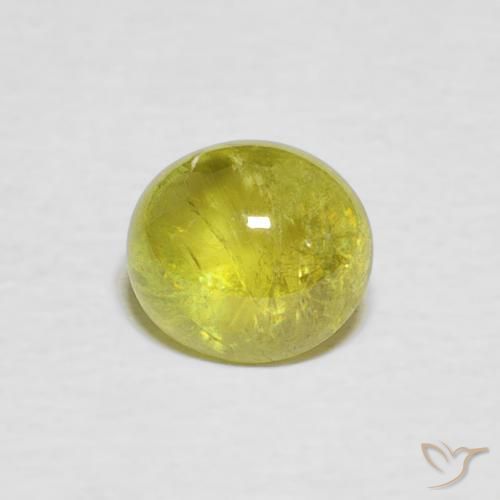 1.18ct Natural amarelo médio Esfena, oval, Transparente