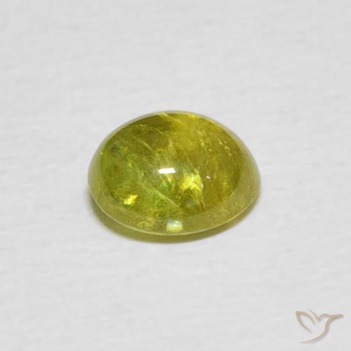 Esfena amarelo médio Natural 1.18ct, oval, Transparente