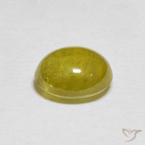 Esfena Pineapple yellow Natural 2.51ct, oval, Transparente