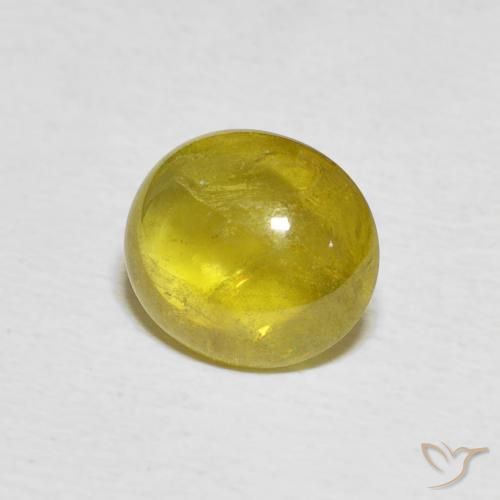 Esfena Pineapple yellow Natural 3.21ct, oval, Transparente