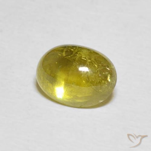 Esfena amarelo médio Natural 2.12ct, oval, Transparente