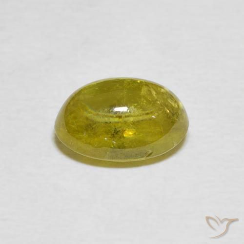 Esfena amarelo médio Natural 2.12ct, oval, Transparente