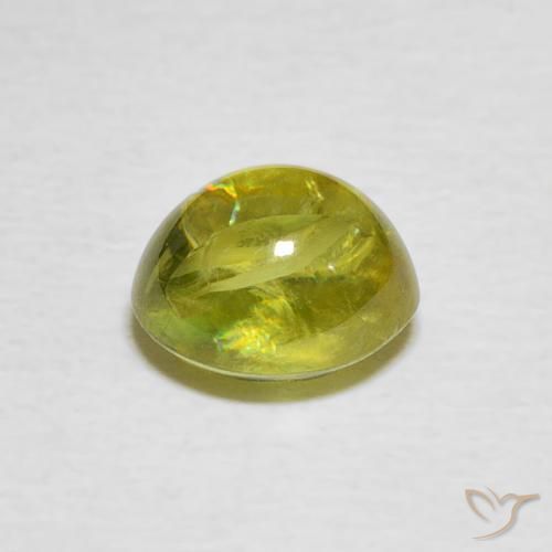 Esfena Pineapple yellow Natural 2.25ct, oval, Transparente