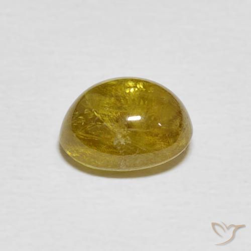 Esfena Amarelo Terroso Natural 2.42ct, oval, Transparente