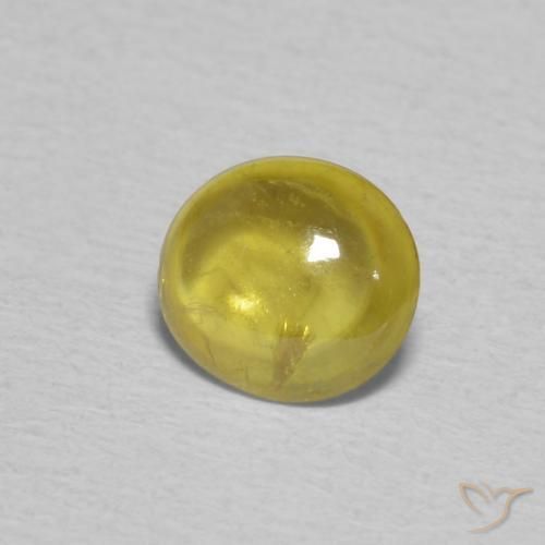 Esfena amarelo médio Natural 0.76ct, oval, Transparente
