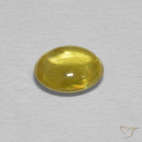 Esfena amarelo médio Natural 0.76ct, oval, Transparente